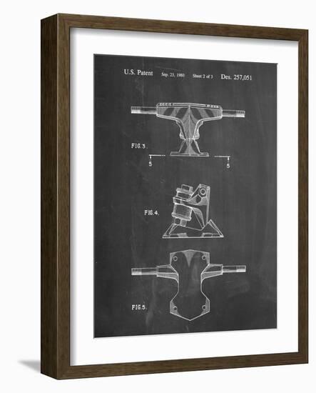 PP385-Chalkboard Skateboard Trucks Patent Poster-Cole Borders-Framed Giclee Print