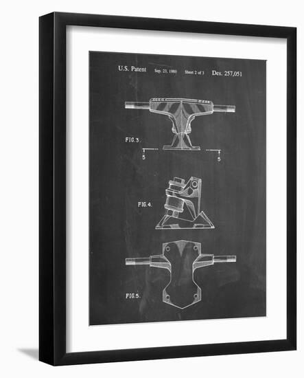 PP385-Chalkboard Skateboard Trucks Patent Poster-Cole Borders-Framed Giclee Print