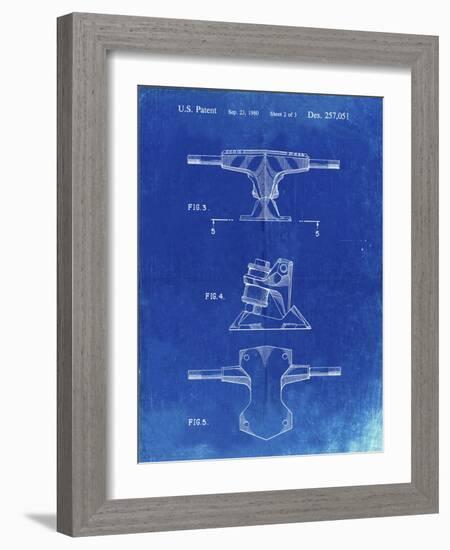 PP385-Faded Blueprint Skateboard Trucks Patent Poster-Cole Borders-Framed Giclee Print