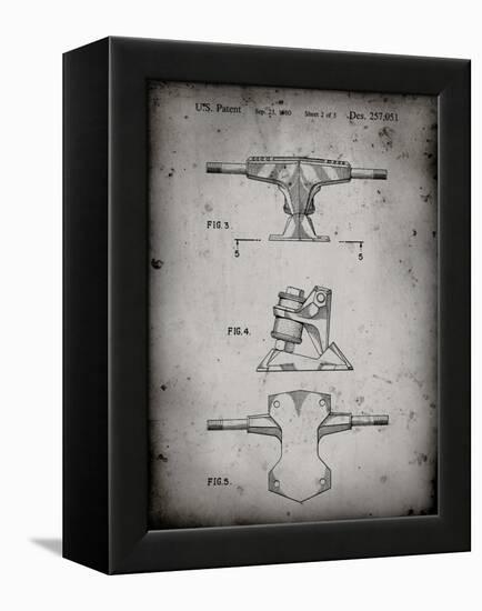 PP385-Faded Grey Skateboard Trucks Patent Poster-Cole Borders-Framed Premier Image Canvas