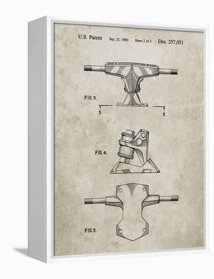 PP385-Sandstone Skateboard Trucks Patent Poster-Cole Borders-Framed Premier Image Canvas