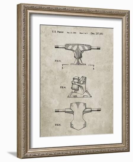 PP385-Sandstone Skateboard Trucks Patent Poster-Cole Borders-Framed Giclee Print