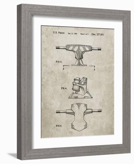 PP385-Sandstone Skateboard Trucks Patent Poster-Cole Borders-Framed Giclee Print