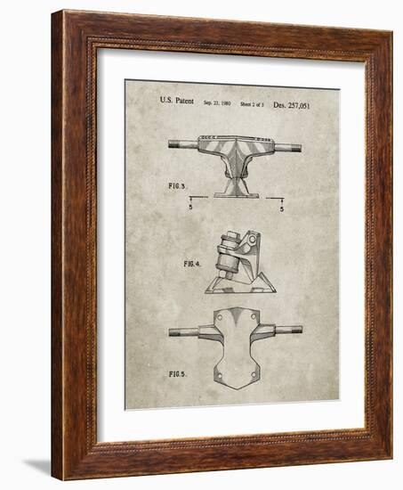 PP385-Sandstone Skateboard Trucks Patent Poster-Cole Borders-Framed Giclee Print