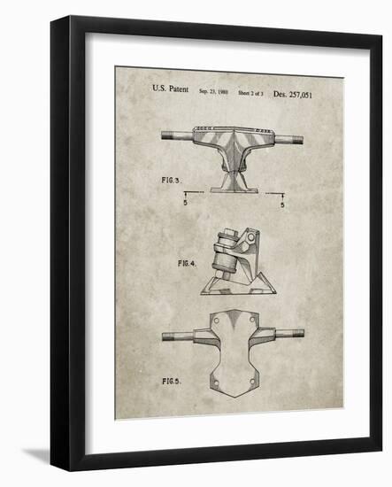 PP385-Sandstone Skateboard Trucks Patent Poster-Cole Borders-Framed Giclee Print