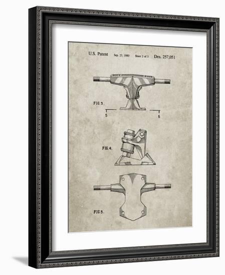 PP385-Sandstone Skateboard Trucks Patent Poster-Cole Borders-Framed Giclee Print