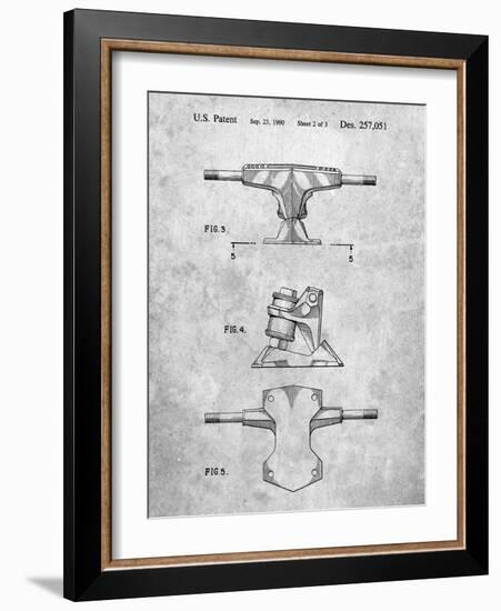 PP385-Slate Skateboard Trucks Patent Poster-Cole Borders-Framed Giclee Print
