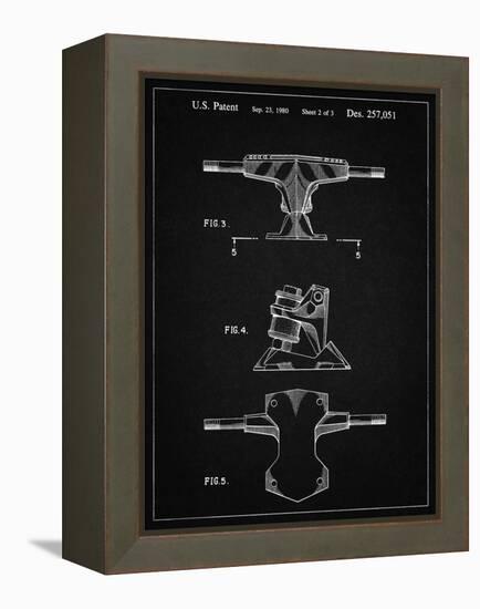 PP385-Vintage Black Skateboard Trucks Patent Poster-Cole Borders-Framed Premier Image Canvas