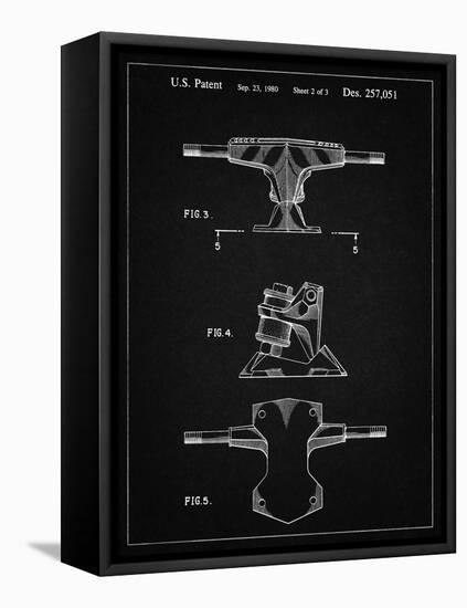 PP385-Vintage Black Skateboard Trucks Patent Poster-Cole Borders-Framed Premier Image Canvas