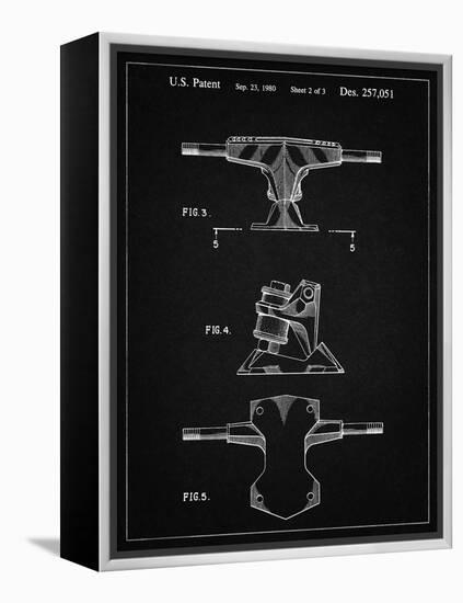 PP385-Vintage Black Skateboard Trucks Patent Poster-Cole Borders-Framed Premier Image Canvas