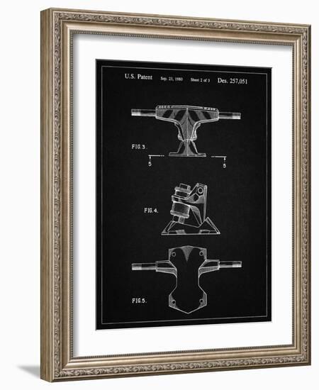 PP385-Vintage Black Skateboard Trucks Patent Poster-Cole Borders-Framed Giclee Print