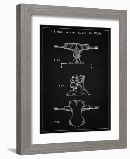 PP385-Vintage Black Skateboard Trucks Patent Poster-Cole Borders-Framed Giclee Print