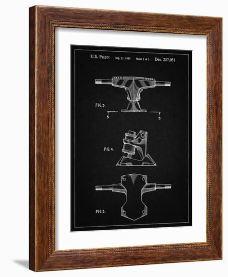 PP385-Vintage Black Skateboard Trucks Patent Poster-Cole Borders-Framed Giclee Print