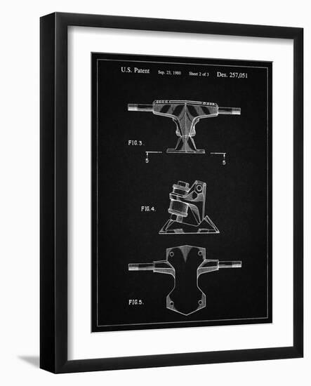 PP385-Vintage Black Skateboard Trucks Patent Poster-Cole Borders-Framed Giclee Print