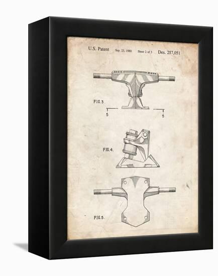 PP385-Vintage Parchment Skateboard Trucks Patent Poster-Cole Borders-Framed Premier Image Canvas