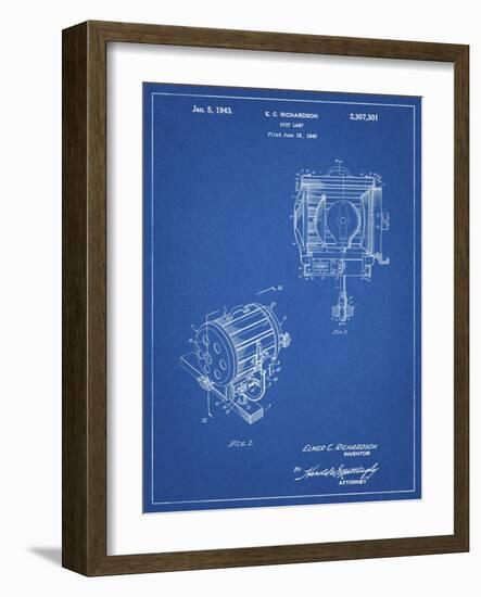 PP387-Blueprint Movie Set Lighting Patent Poster-Cole Borders-Framed Giclee Print