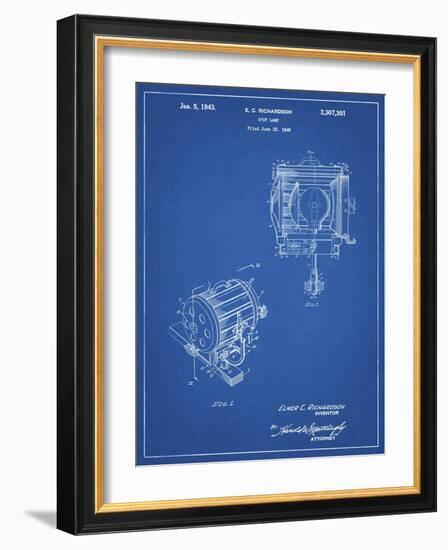 PP387-Blueprint Movie Set Lighting Patent Poster-Cole Borders-Framed Giclee Print