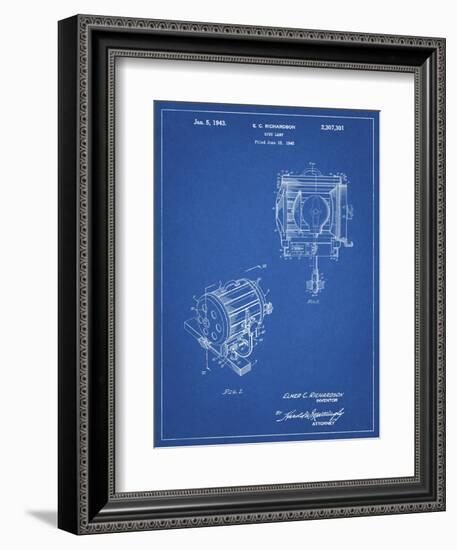 PP387-Blueprint Movie Set Lighting Patent Poster-Cole Borders-Framed Giclee Print