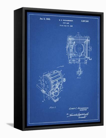 PP387-Blueprint Movie Set Lighting Patent Poster-Cole Borders-Framed Premier Image Canvas