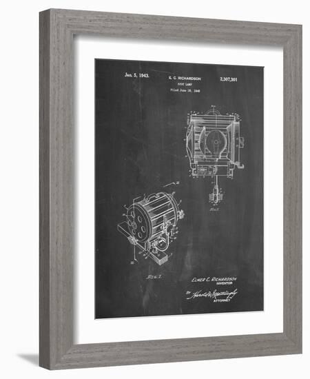 PP387-Chalkboard Movie Set Lighting Patent Poster-Cole Borders-Framed Giclee Print