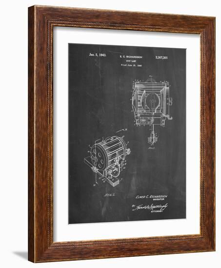 PP387-Chalkboard Movie Set Lighting Patent Poster-Cole Borders-Framed Giclee Print