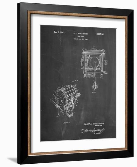 PP387-Chalkboard Movie Set Lighting Patent Poster-Cole Borders-Framed Giclee Print