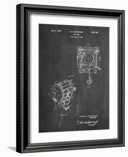 PP387-Chalkboard Movie Set Lighting Patent Poster-Cole Borders-Framed Giclee Print