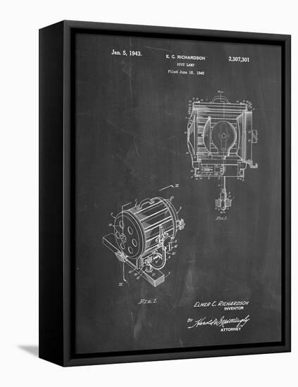 PP387-Chalkboard Movie Set Lighting Patent Poster-Cole Borders-Framed Premier Image Canvas