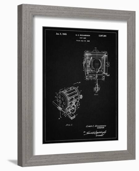 PP387-Vintage Black Movie Set Lighting Patent Poster-Cole Borders-Framed Giclee Print