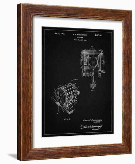 PP387-Vintage Black Movie Set Lighting Patent Poster-Cole Borders-Framed Giclee Print