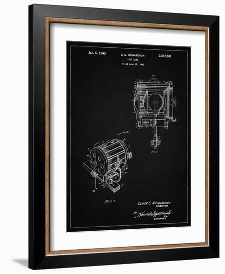 PP387-Vintage Black Movie Set Lighting Patent Poster-Cole Borders-Framed Giclee Print