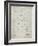 PP389-Antique Grid Parchment Vintage Police Handcuffs Patent Poster-Cole Borders-Framed Giclee Print