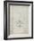 PP39 Antique Grid Parchment-Borders Cole-Framed Giclee Print