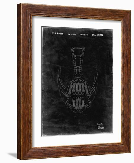 PP39 Black Grunge-Borders Cole-Framed Giclee Print