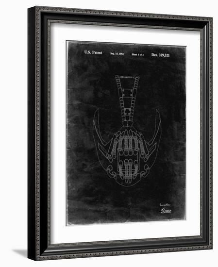 PP39 Black Grunge-Borders Cole-Framed Giclee Print