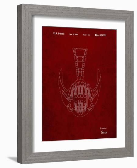 PP39 Burgundy-Borders Cole-Framed Giclee Print