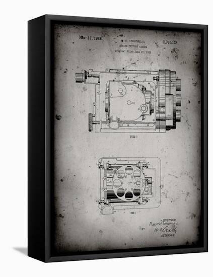 PP390-Faded Grey Motion Picture Camera 1932 Patent Poster-Cole Borders-Framed Premier Image Canvas