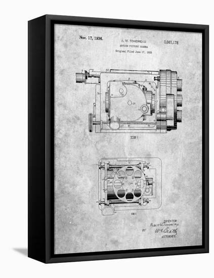 PP390-Slate Motion Picture Camera 1932 Patent Poster-Cole Borders-Framed Premier Image Canvas