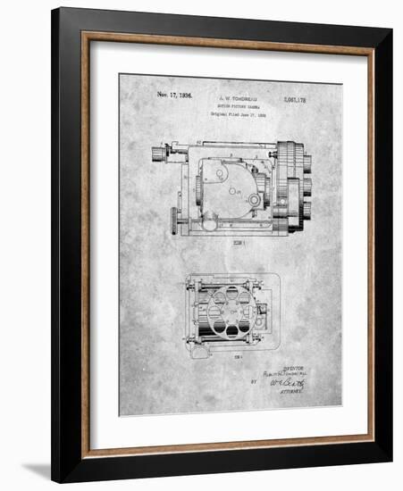 PP390-Slate Motion Picture Camera 1932 Patent Poster-Cole Borders-Framed Giclee Print