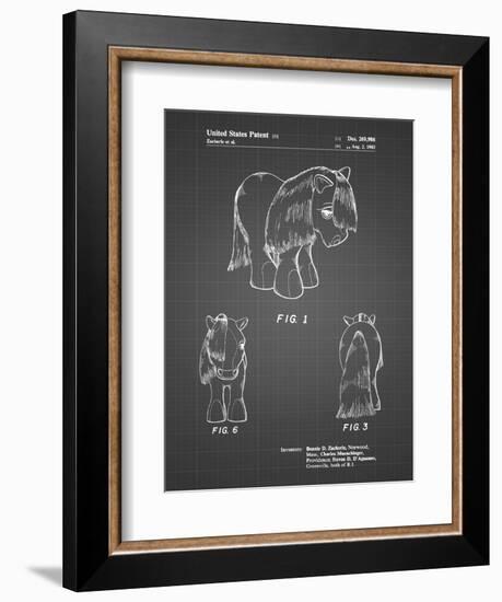 PP398-Black Grid My Little Pony Patent Poster-Cole Borders-Framed Giclee Print