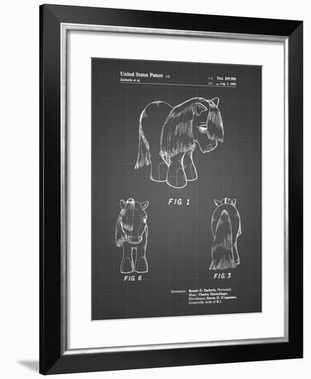 PP398-Black Grid My Little Pony Patent Poster-Cole Borders-Framed Giclee Print