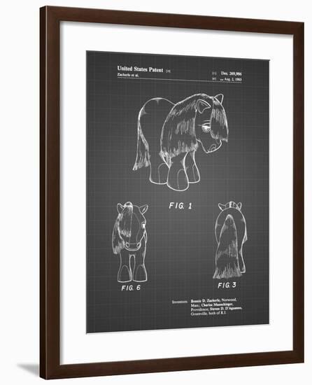 PP398-Black Grid My Little Pony Patent Poster-Cole Borders-Framed Giclee Print