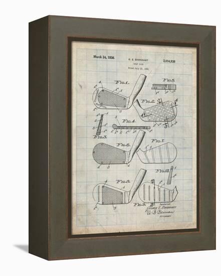 PP4 Antique Grid Parchment-Borders Cole-Framed Premier Image Canvas