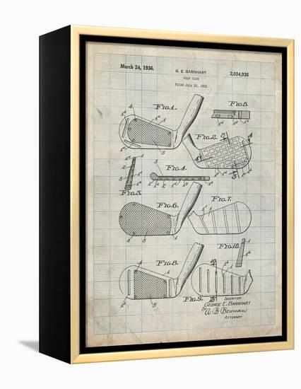 PP4 Antique Grid Parchment-Borders Cole-Framed Premier Image Canvas