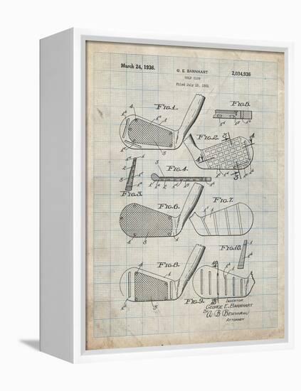 PP4 Antique Grid Parchment-Borders Cole-Framed Premier Image Canvas