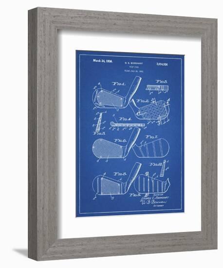 PP4 Blueprint-Borders Cole-Framed Giclee Print