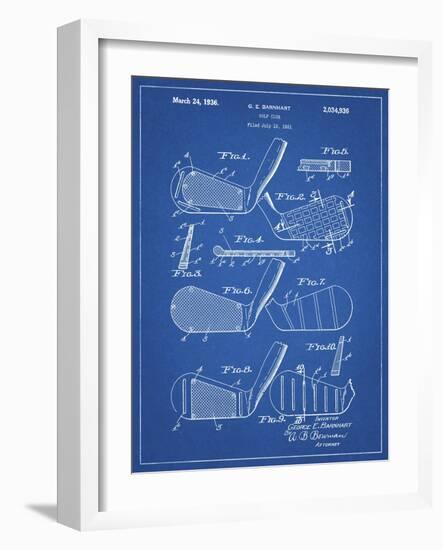 PP4 Blueprint-Borders Cole-Framed Giclee Print