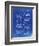 PP4 Faded Blueprint-Borders Cole-Framed Giclee Print