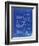 PP4 Faded Blueprint-Borders Cole-Framed Giclee Print