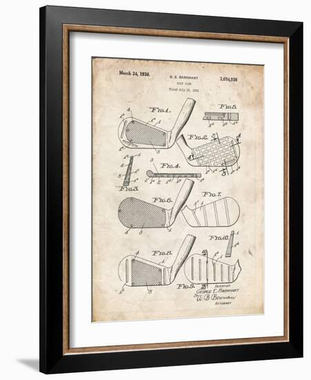 PP4 Vintage Parchment-Borders Cole-Framed Giclee Print